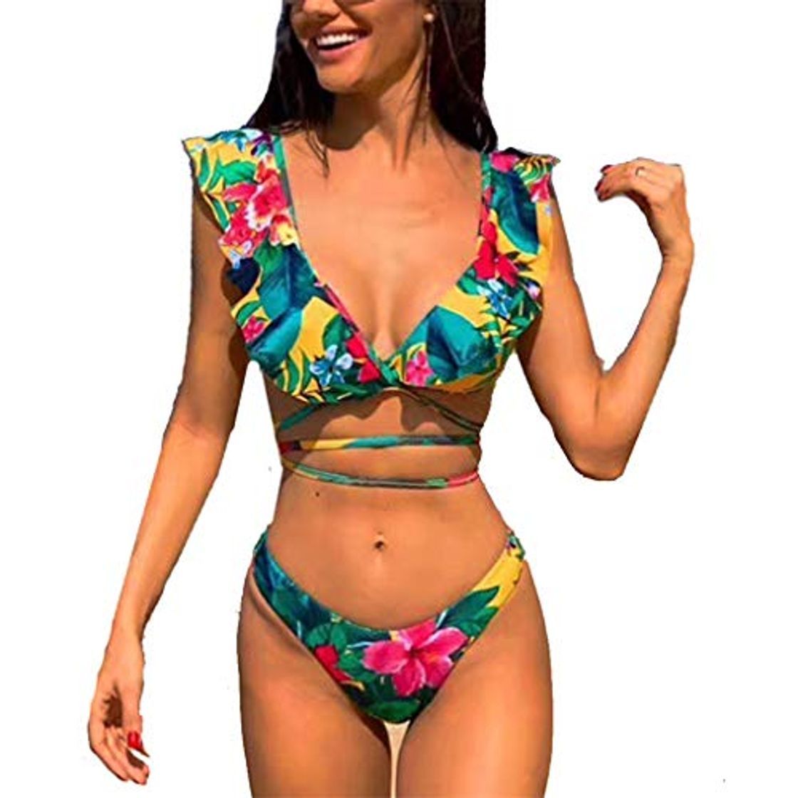 Social Overdose Traje De BañO para Mujer con Relleno Push Up Estampado Moda Una Pieza Ropa De Playa Monokini BañAdor Deportivo Vintage Verano Tallas Grandes 5XL