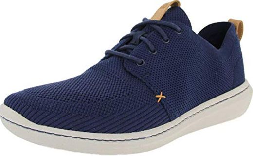 Clarks Step Urban Mix, Zapatos de Cordones Derby para Hombre, Azul