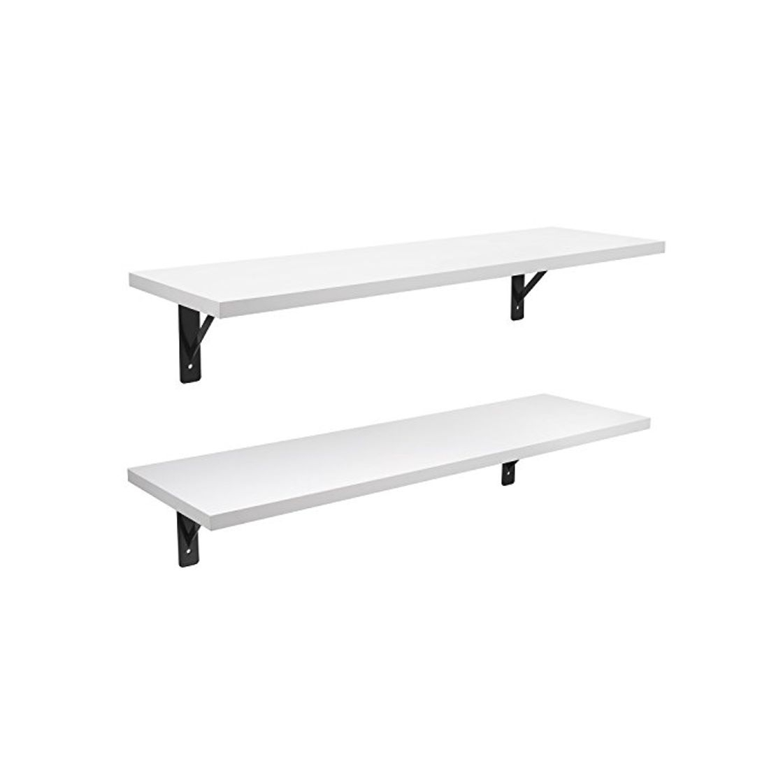 Social HOMFA Estantes para Pared Juego de 2 Estanterías Estantes para libros Blanco