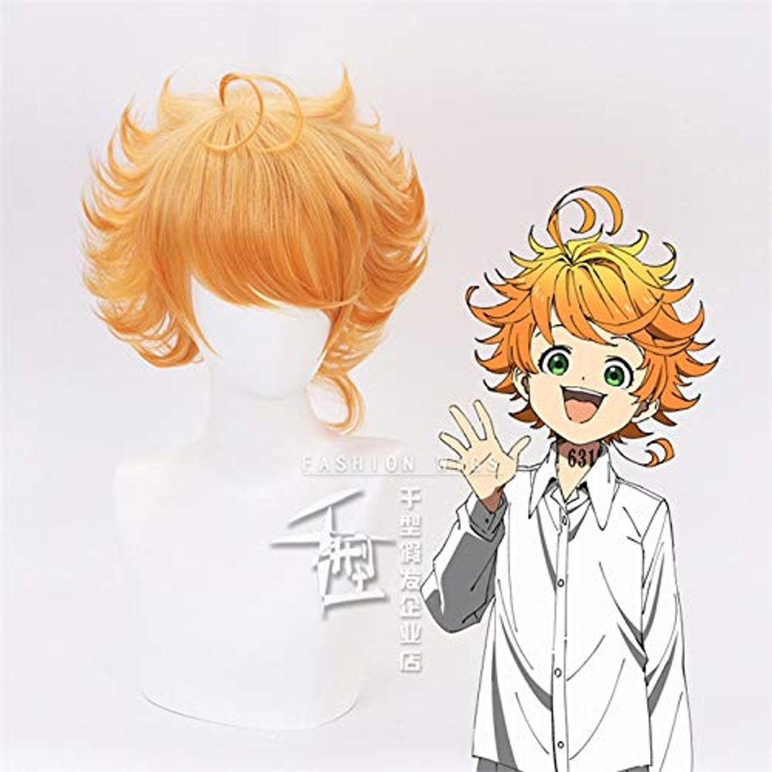 Productos Jwyq The Promised Neverland Yakusoku No Neverland Emma Cosplay peluca pelo sintético corto Perucas Anime disfraz pelucas