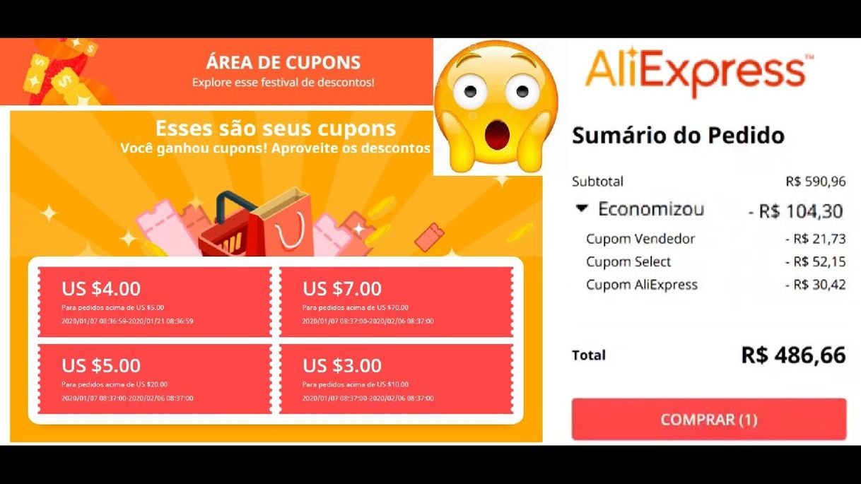 Moda CUPOM ALIEXPRESS