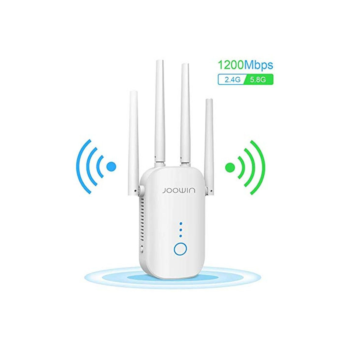 Social JOOWIN Repetidor WiFi 1200Mbps Amplificador Señal WiFi Banda Dual 2.4GHz y 5GHz