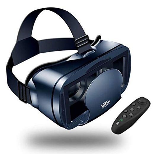 【Nuevo】 Gafas VR de Realidad Virtual,3D VR Gafas con Remoto Controlador, para