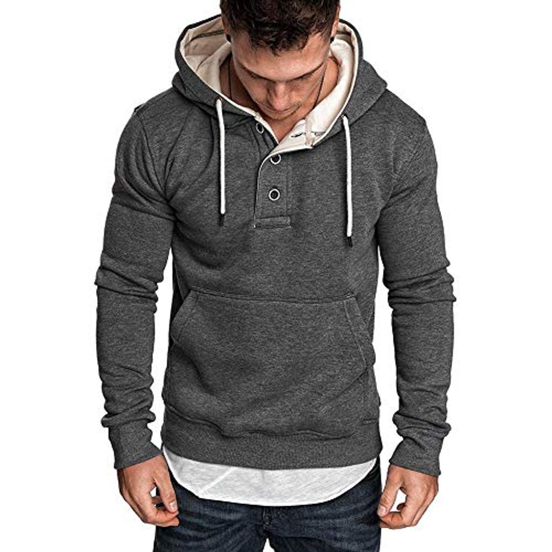 Moda Chándales Casuales para Hombre Otoño e Invierno Chaqueta de Hip Hop para