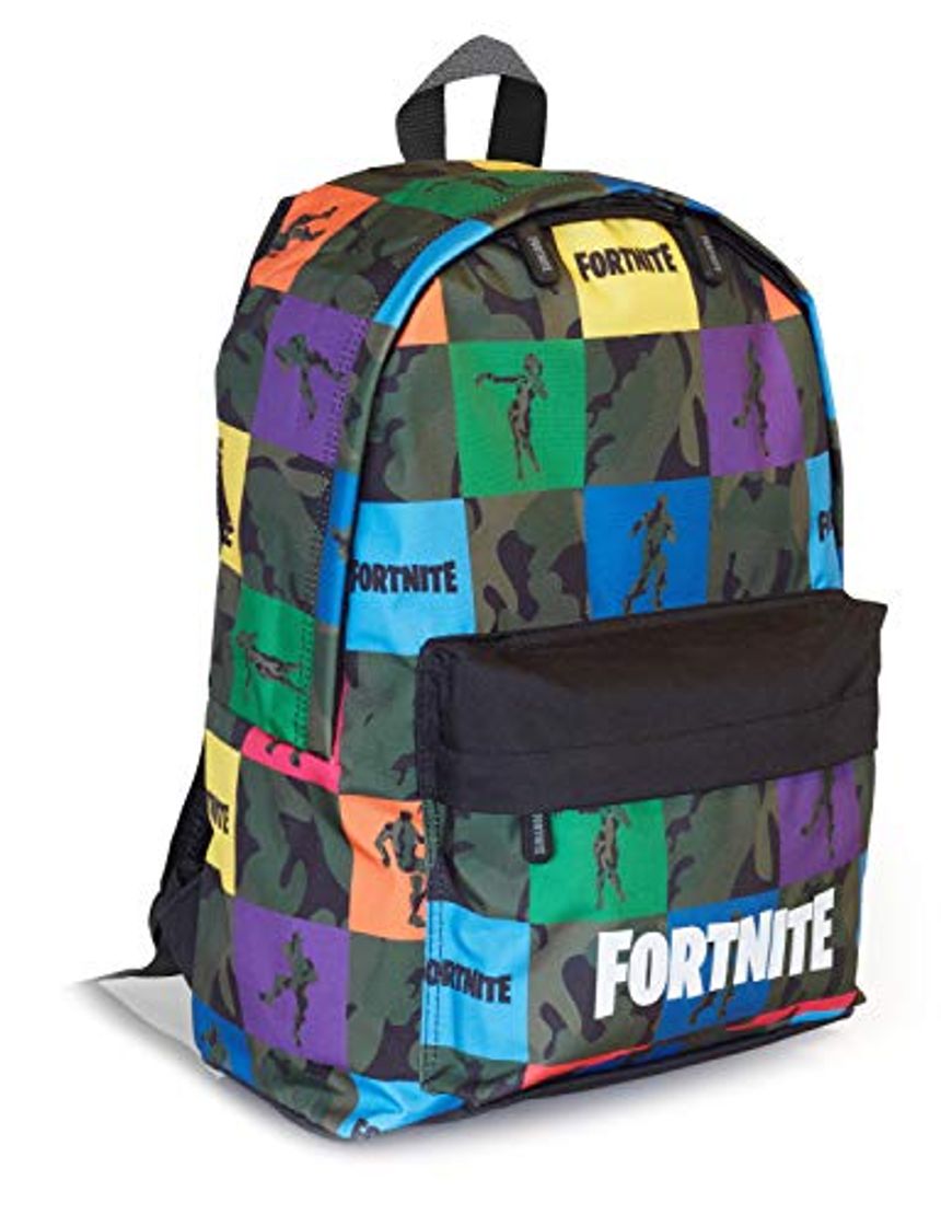 Social FORTNITE Mochila Tipo Americano con Bolsillo, Unisex Adultos, Multicolor