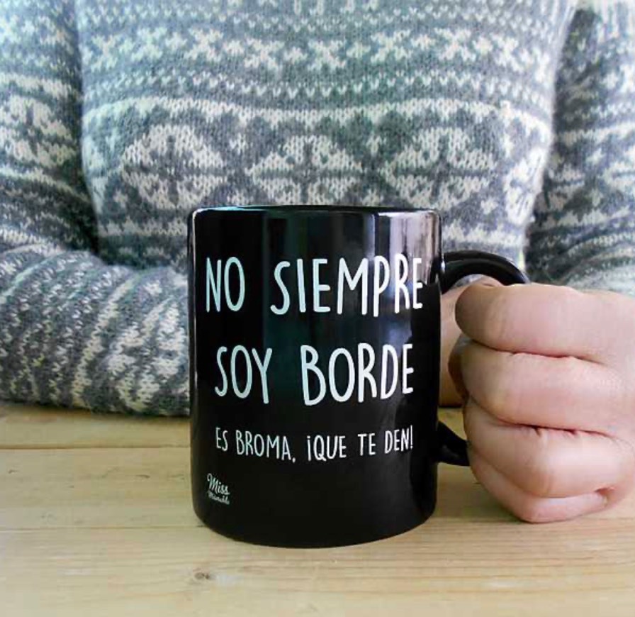 Fashion Taza con mensaje para bordes