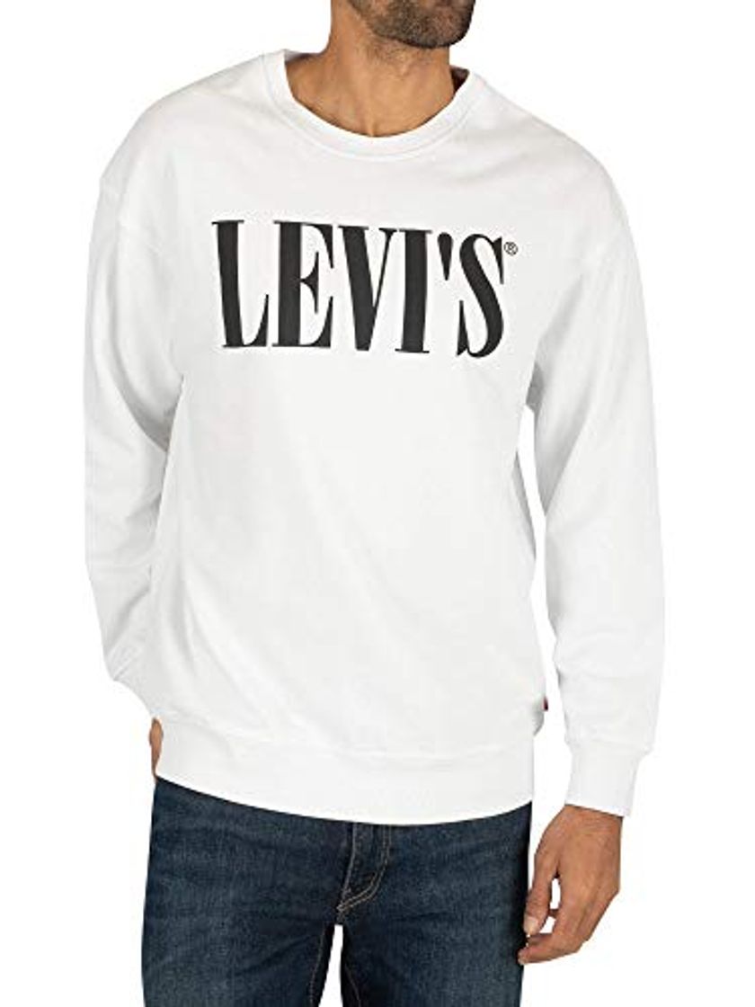 Levi's Relaxed Graphic tee Camiseta, Blanco (90's Serif Logo