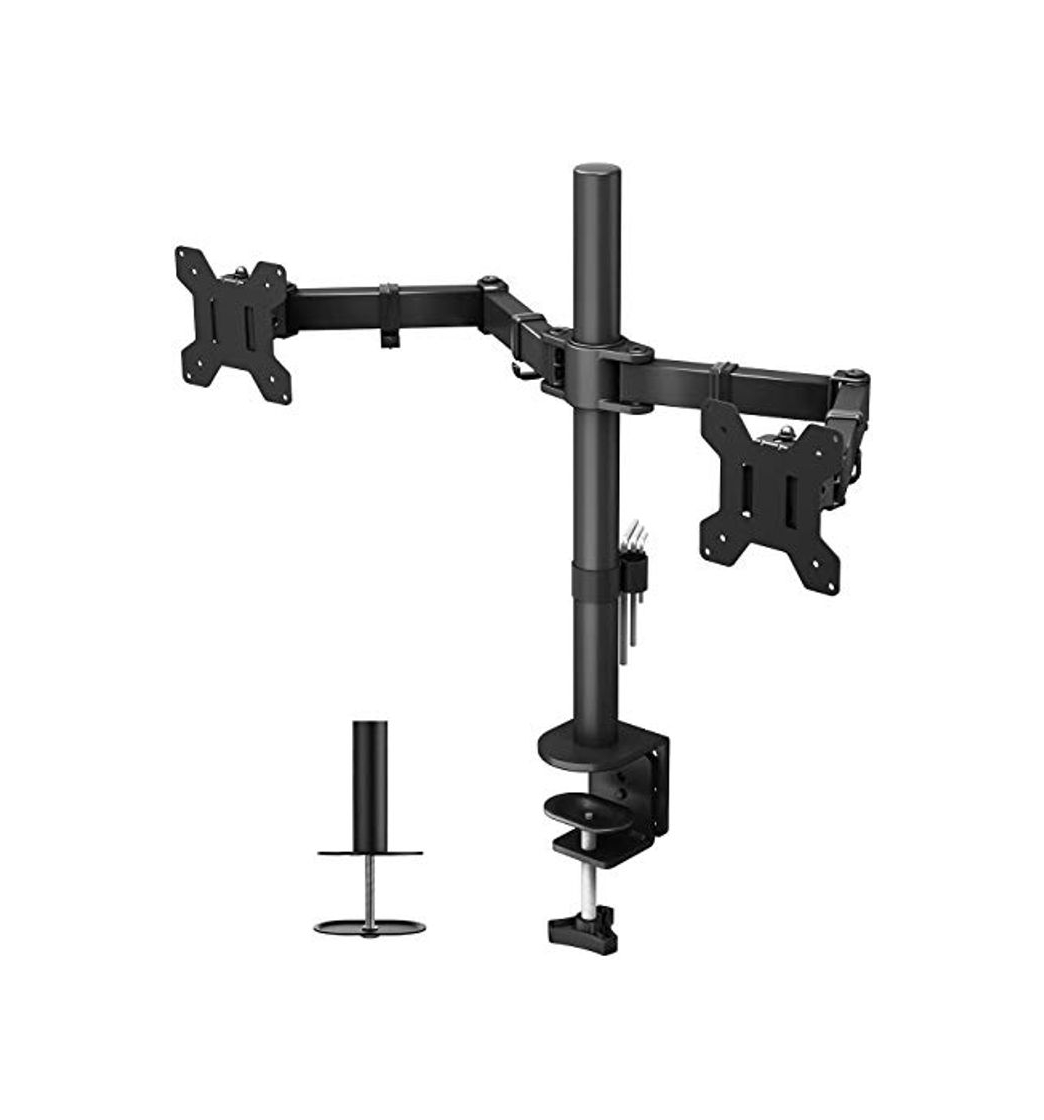 Social BONTEC Soporte Doble para Monitores y La Base Ajustable de Brazo de