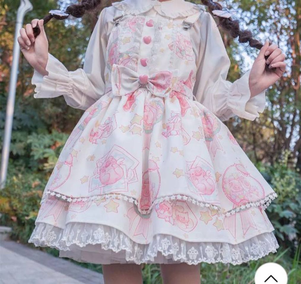 Fashion Vestido Sweet Lolita con volantes y encajes