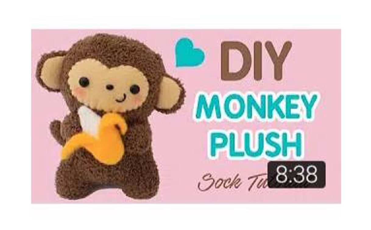 Social DIY Sock Plush Tutorial | Cute Monkey Holding a Banana 