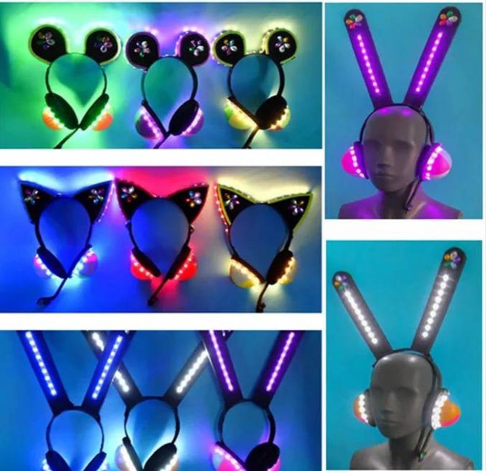 Fashion Cascos con luces led Love Live