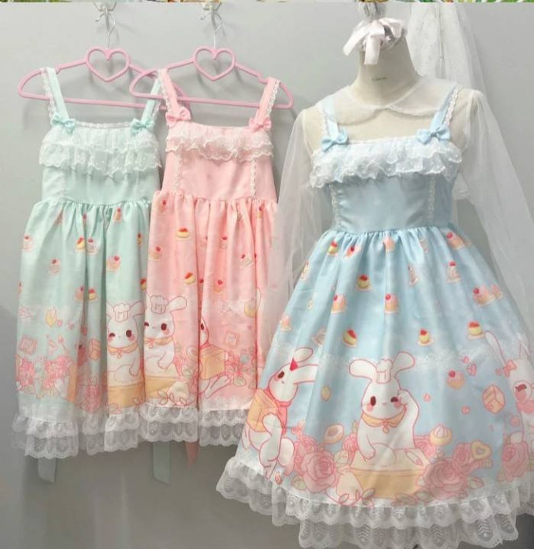 Fashion Vestido Sweet Lolita conejos