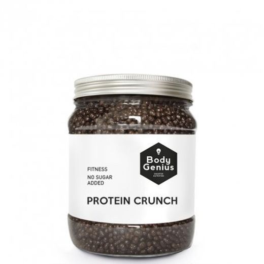 Body Genius Protein Crunch. Bolitas de proteína recubiertas de chocolate negro sin