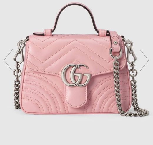 Pink GG Marmont mini top handle bag | GUCCI® BG