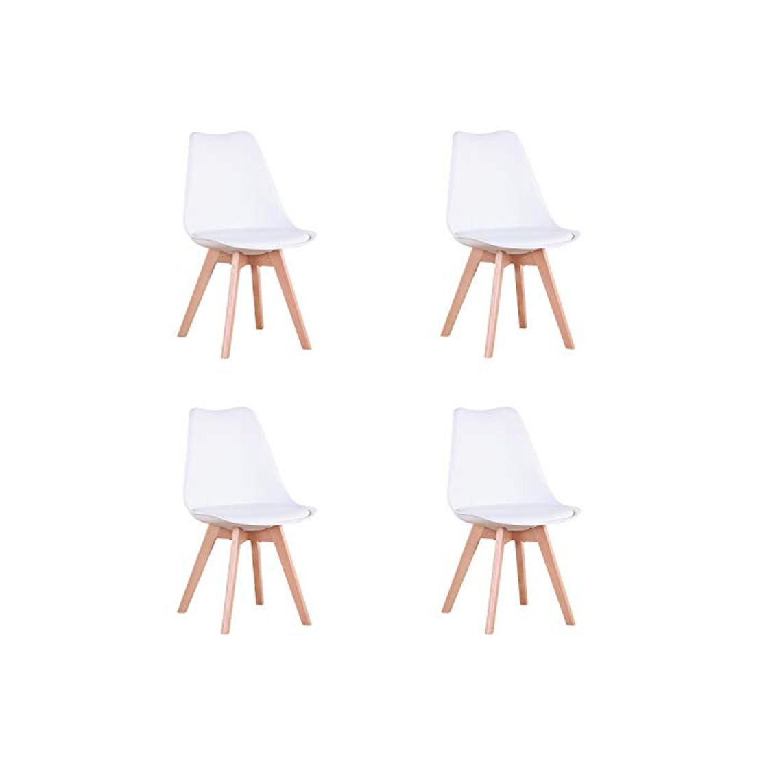 Social N / A Conjunto de 4 Sillas de Comedor Sillas Cocina Nórdico