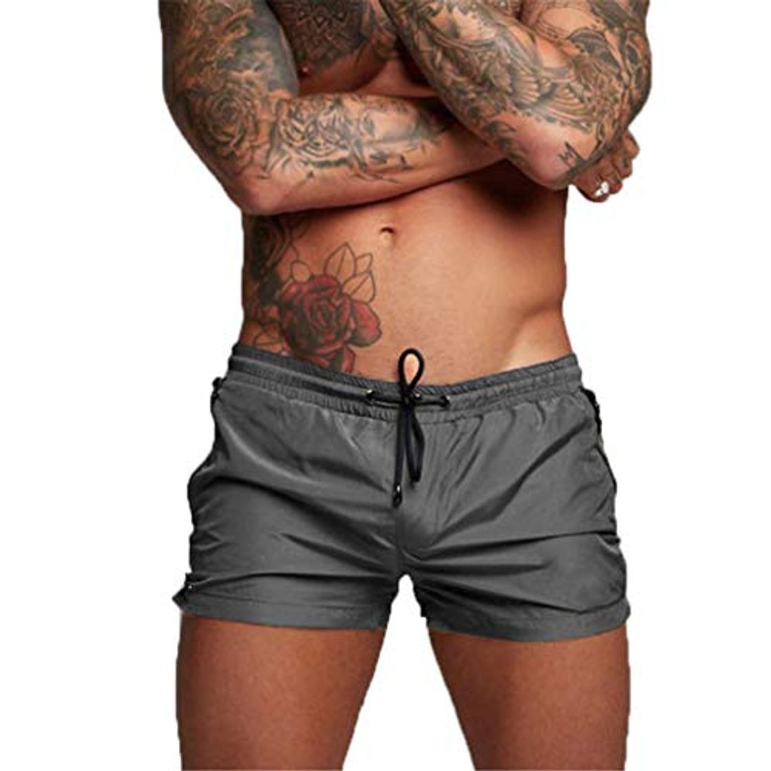 Moda Kfnire Bañadores de natación, Pantalones Cortos de los Hombres de Secado rápido