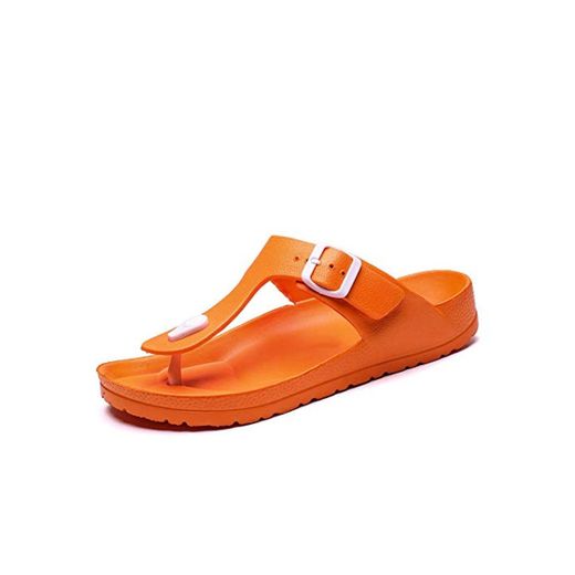 Chancletas Hombre Chanclas para Hombre Sandalias Goma Casual Hombre Zapatos Chanclas De Playa De Verano Sapatos Sapatenis Masculino Orange 40