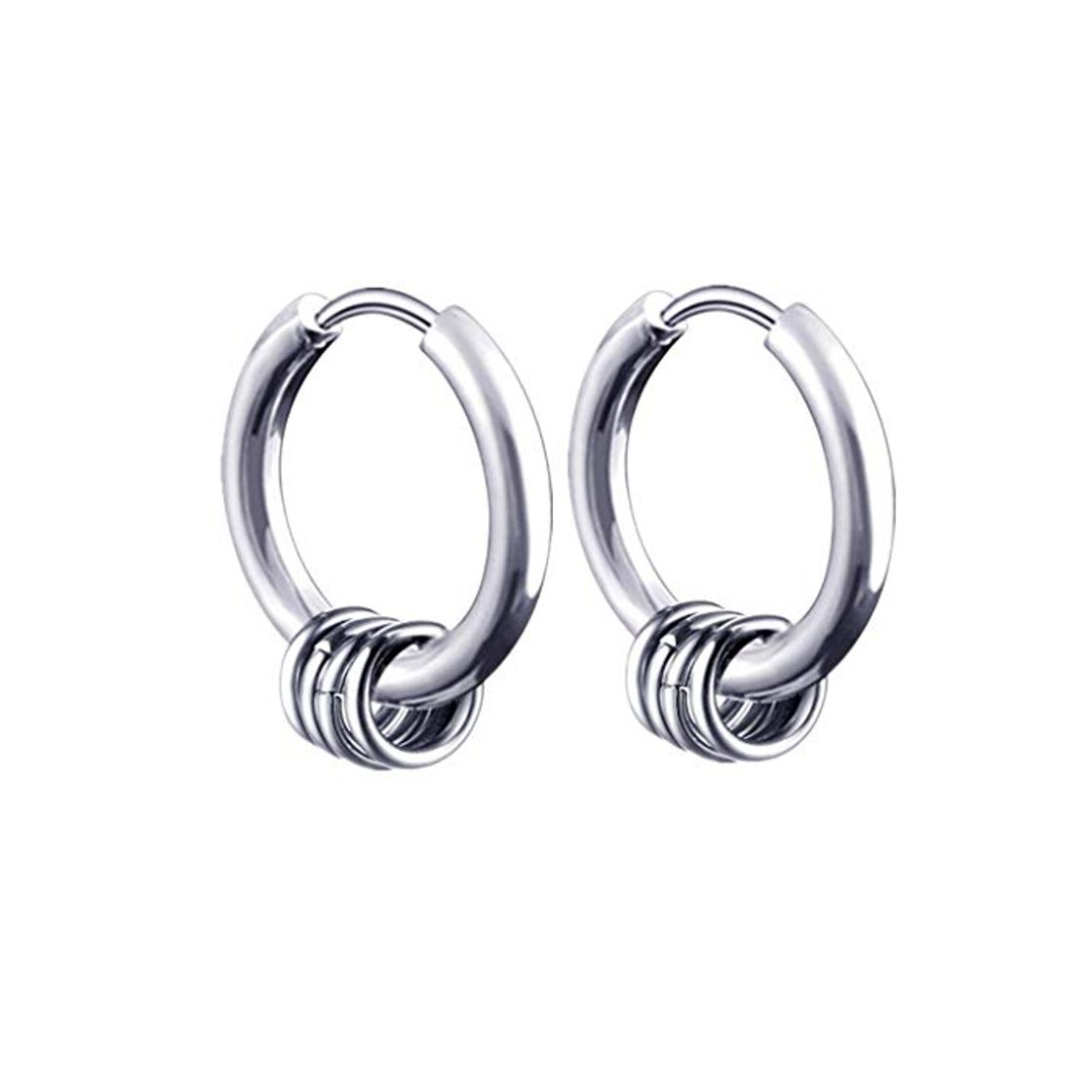 Product Pendientes de aro de plata para hombre y mujer