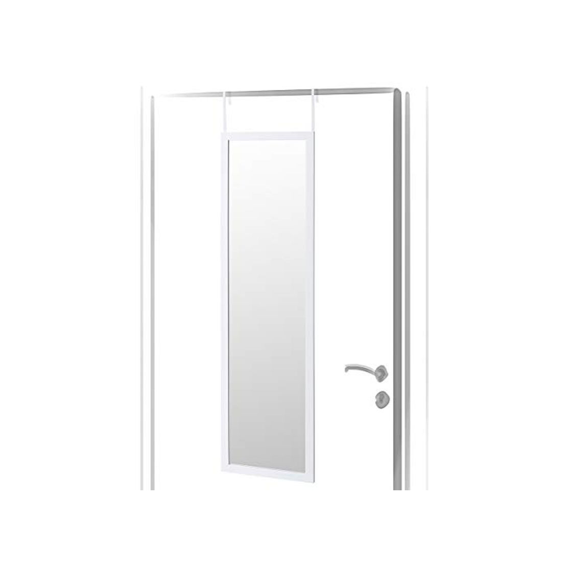 Social Espejo de Puerta Moderno Blanco de plástico para Dormitorio de 35 x