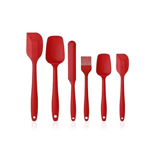 Vicloon Utensilios de Cocina de Silicona,Set de 6 Espátulas Silicona Incluye Hilvanado