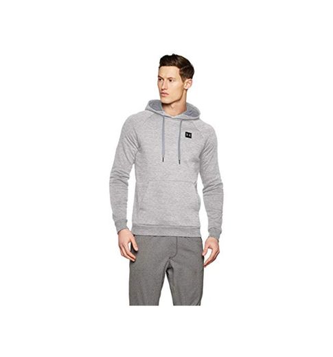 Under Armour Rival Fleece Po Hoodie Sudadera con Capucha, Hombre, Gris