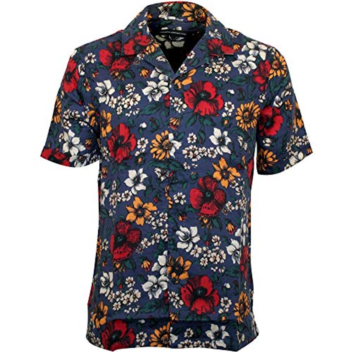 Fashion French Connection Floral Estampado Camisa De Manga Corta para Hombre