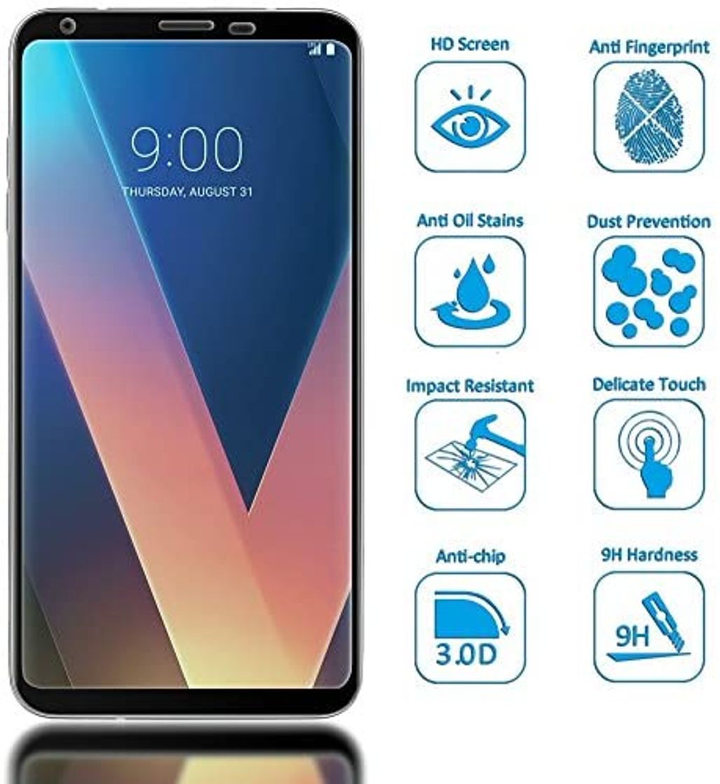 Product NALIA Cristal Templado Compatible con LG V30, Vidrio Blindado Película Protectora Display