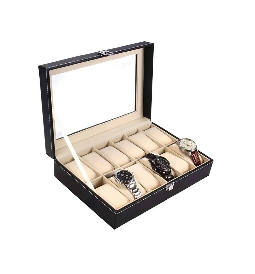 Producto 12 Slot Watch Box Leather Watch Organizer Case

