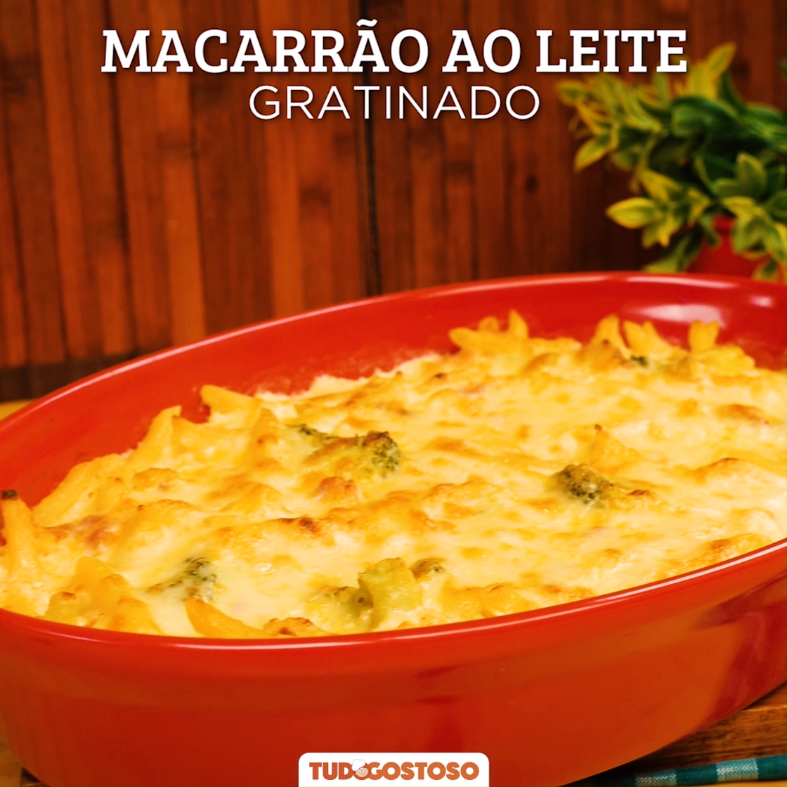 Moda Macarrão ao leite gratinado