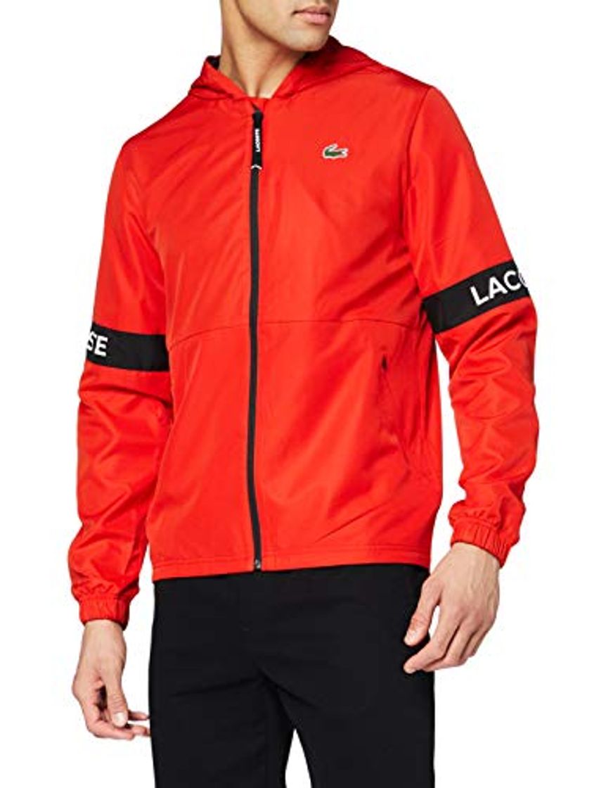 Social Lacoste Sport Bh4826 Chaqueta, Rojo