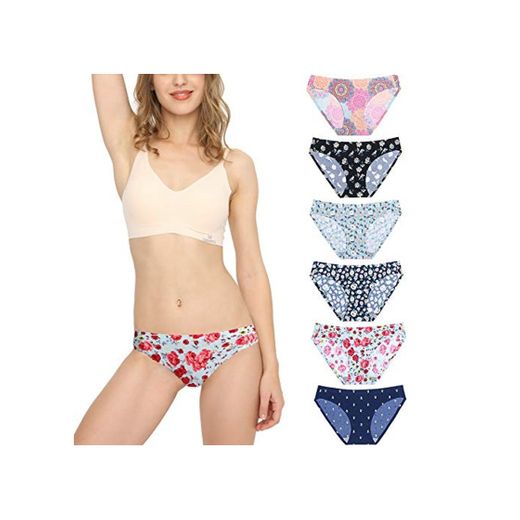 Bragas Mujer sin Costuras Invisible Señoras Braguitas Low Rise Suave Ligera Bikini