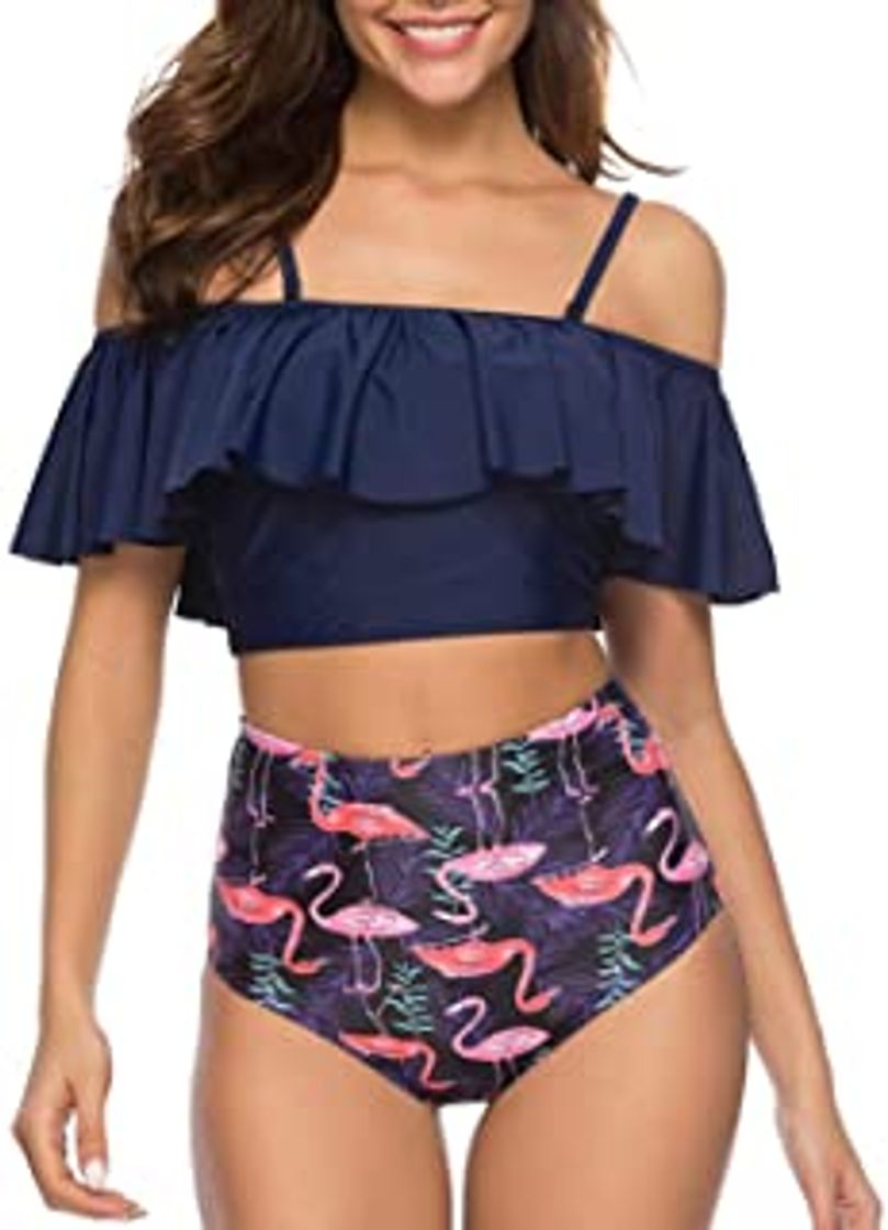 Productos UMIPUBO Traje de Baño Top Flounce Bikini Set Acolchado Bra Bañador Cintura Alta Conjunto De Bikini Dos Piezas Set Swimsuit Bathing Suit