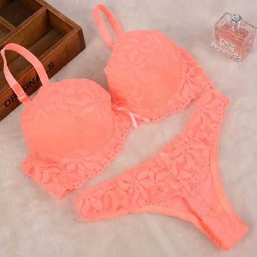 NO LOGO Tallas Grandes para Mujer Ropa Interior Sexy Bralette Transparente Conjunto de Ropa Interior de Encaje Conjunto de Sujetador y Panty de Mujer Conjunto de Sujetador Sutia Vs Ropa Interior