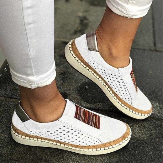 Manooby Sandalias Zapatillas de Deporte para Mujer Zapatos sin Cordones Mocasines con Plataforma