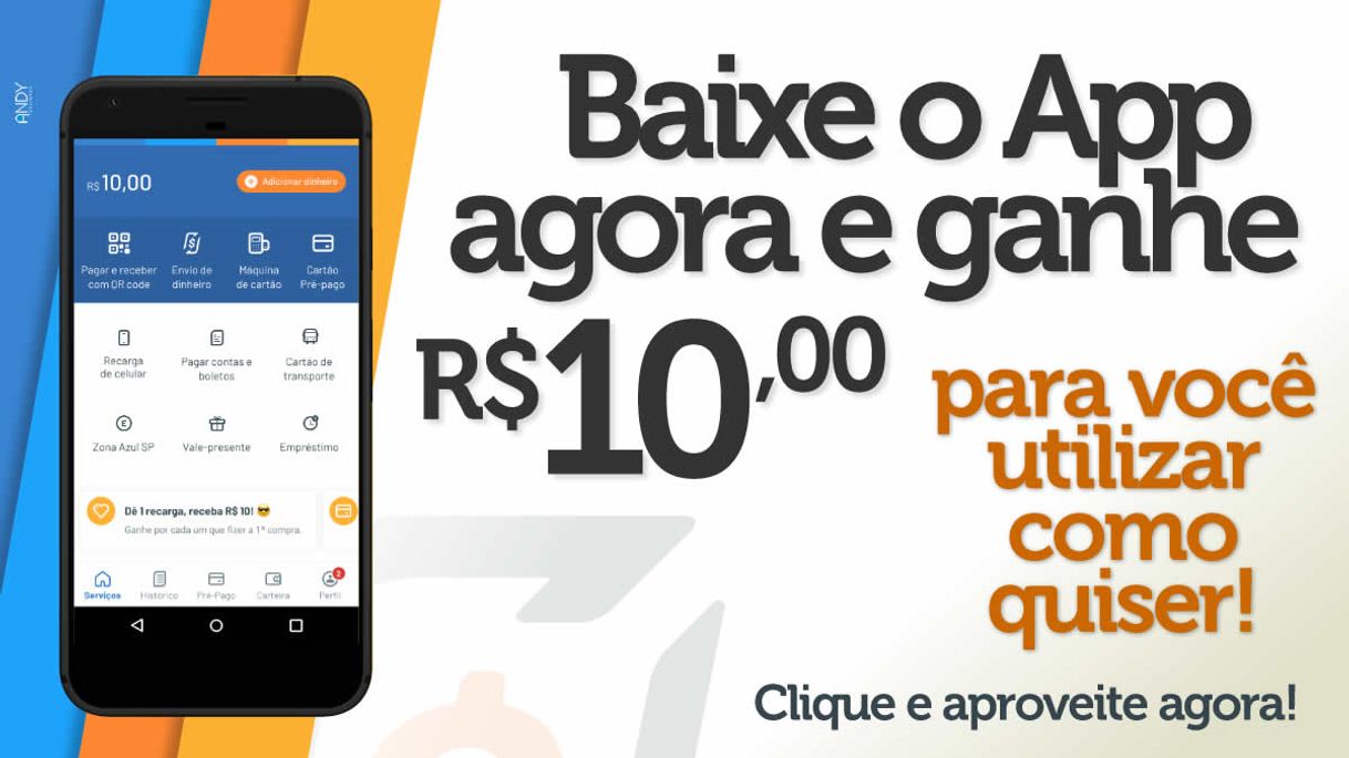 Fashion Ganhe R$10 no app RecargaPay e muito mais descontos