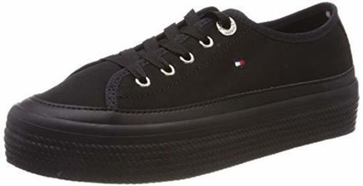 Productos Tommy Hilfiger Corporate Flatform Sneaker, Zapatillas para Mujer, Negro