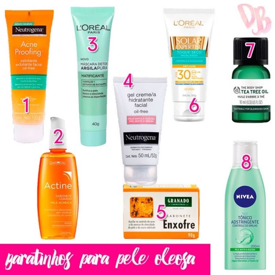 Produtos para pele oleosa