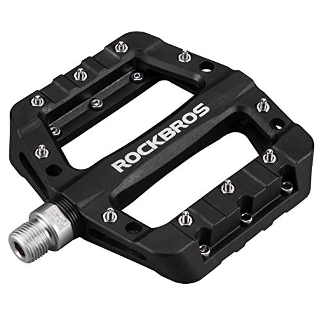 Fitness ROCKBROS Pedales de Bicicleta de Nylon Antideslizante Ligeros con Rodamiento Sellado Plataforma para Bicis MTB Bici de Carretera