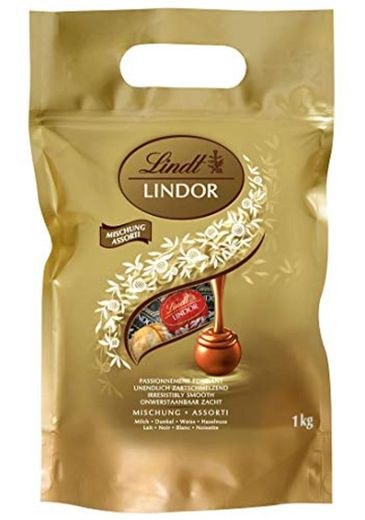 Lindt Lindor Bolsa Surtida 1Kg Bombones de Chocolate con Leche
