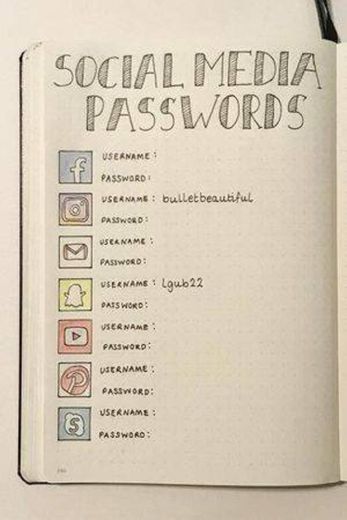 Social media password