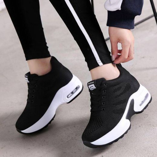 Hot Selling Women Breathable Fashion Height Increasing Sneak