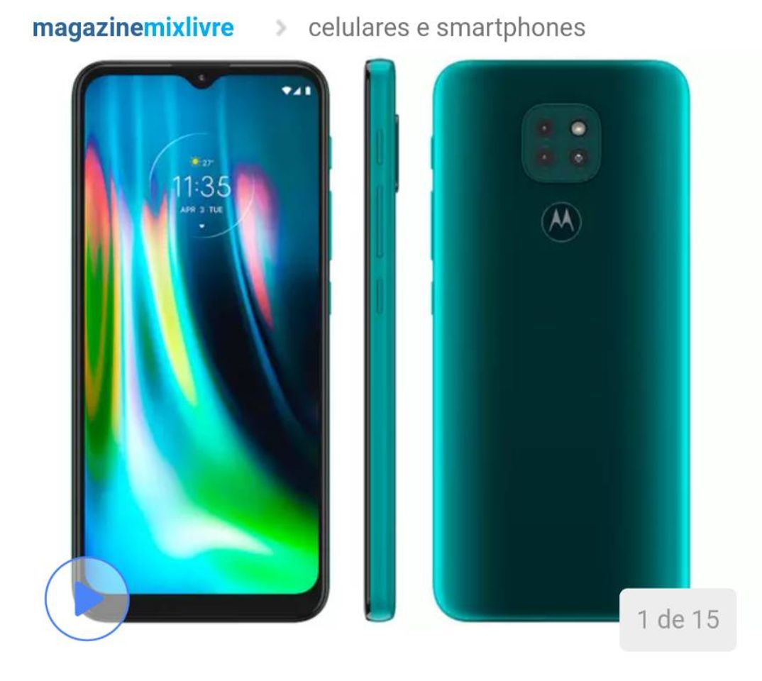 Moda Confira Smartphone Motorola Moto G9 64gigas 