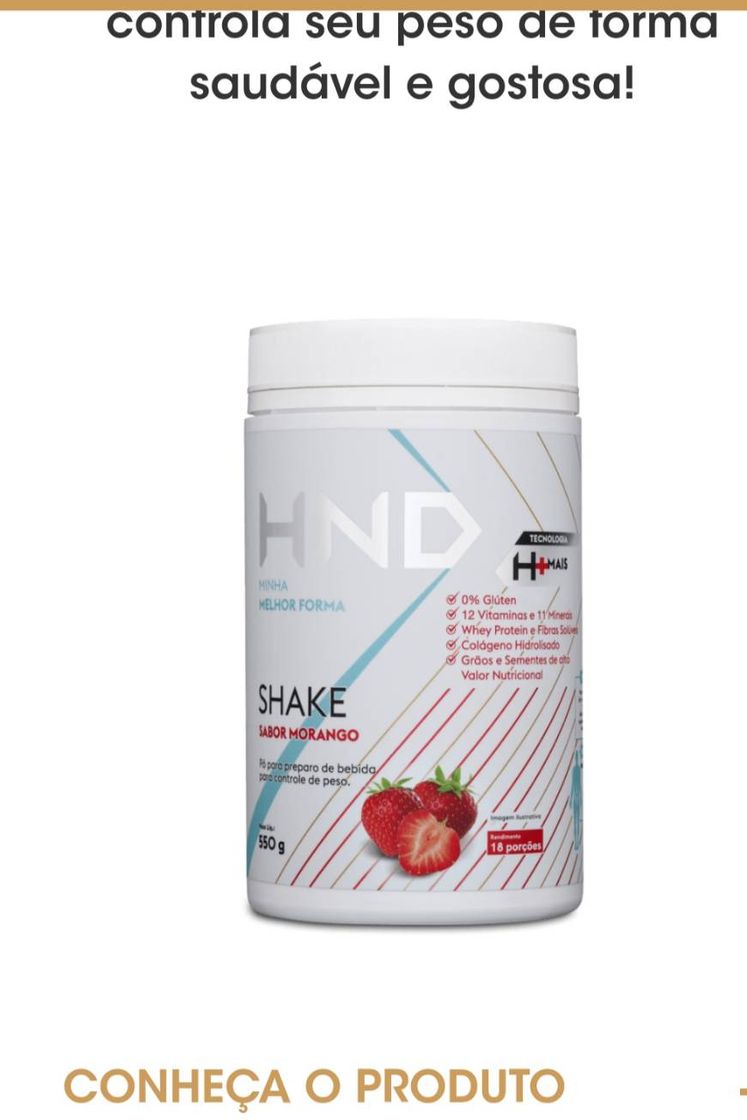 Moda Shake H+ de Morango 550g 