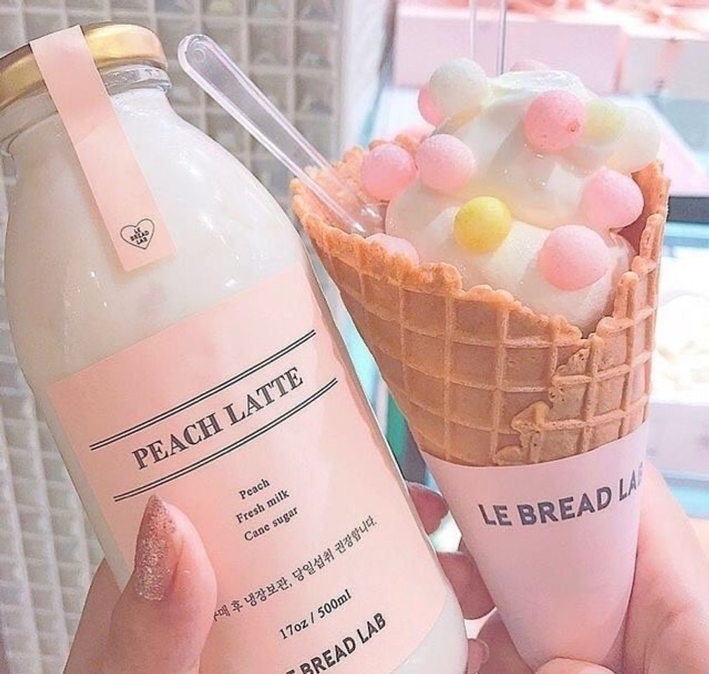 Fashion Ice cream and peach latte🍦// Sorvete e latte de pêssego 🍦