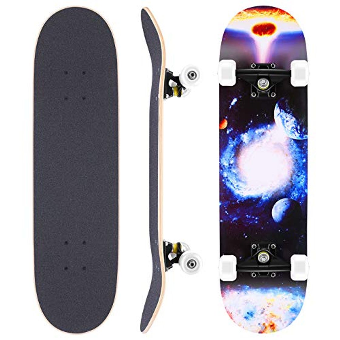 Fitness WeSkate Skateboard Complete Board 79x20cm Tablero de Madera con rodamientos de Bolas