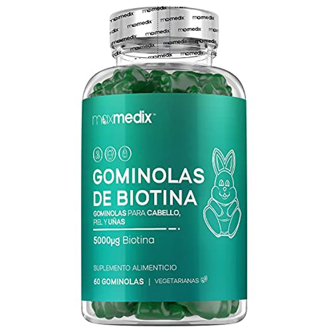 Place Gominolas De Biotina 5000 mcg Alta Dosis Estimula Crecimiento del Pelo -