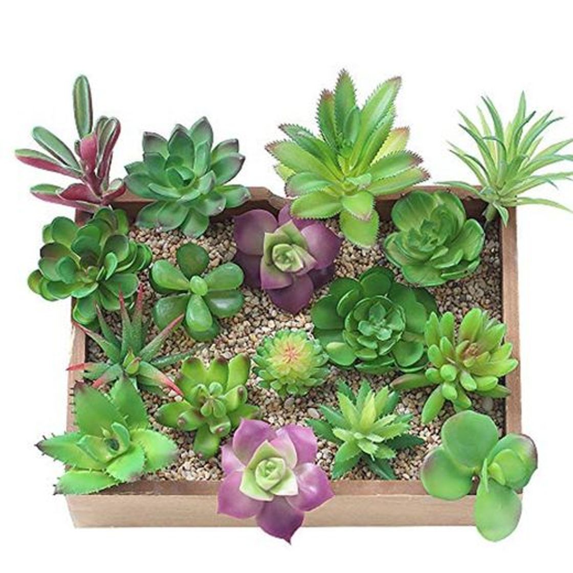 Product KUUQA 16 piezas de plantas artificiales carnosas mixtas