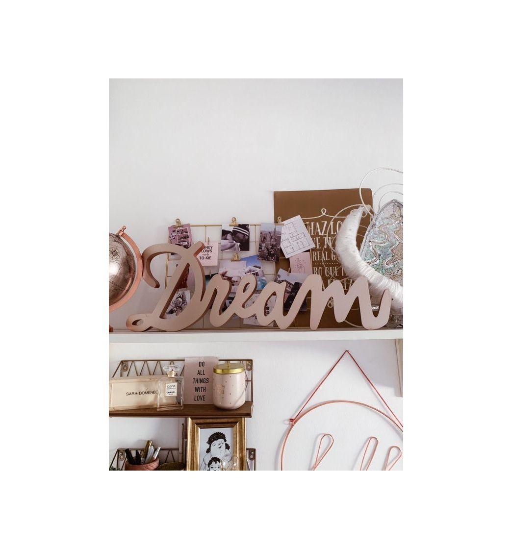 Producto Palabra decorativa de pared cobriza 65x23 Dream