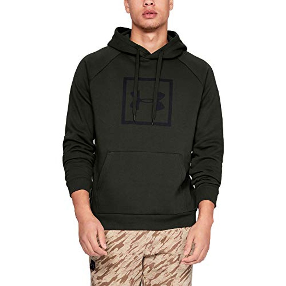 Fashion Under Armour Rival - Sudadera con capucha para correr con logotipo gráfico