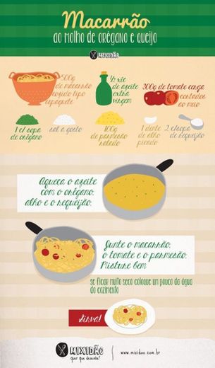 macarrão ao molho de orégano e queijo 